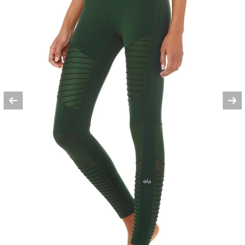 ALO Yoga High Waisted Moto Legging - Green